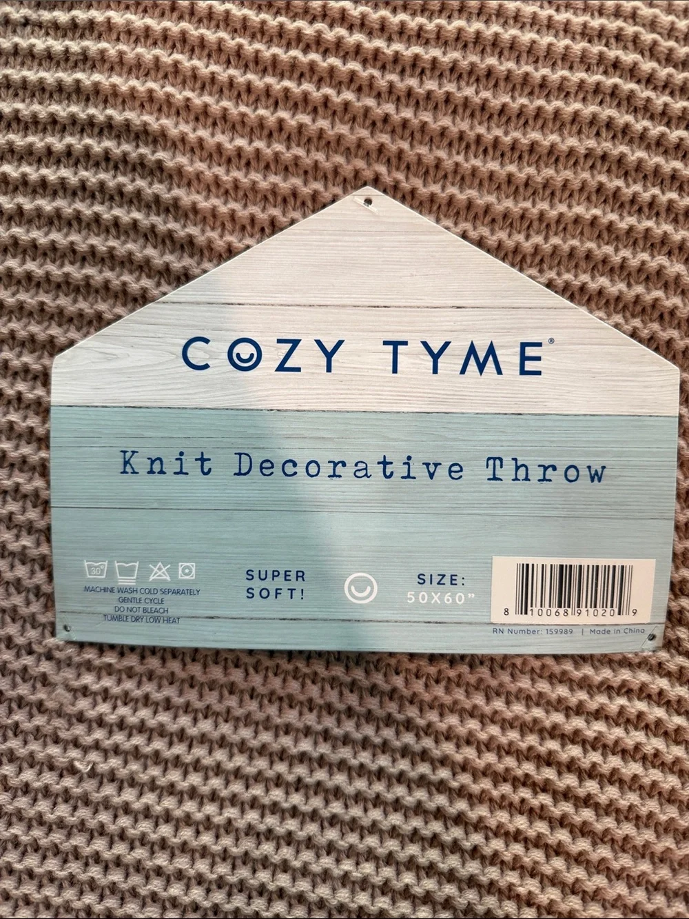 Knit Decorative Throw - Dusty Rose
